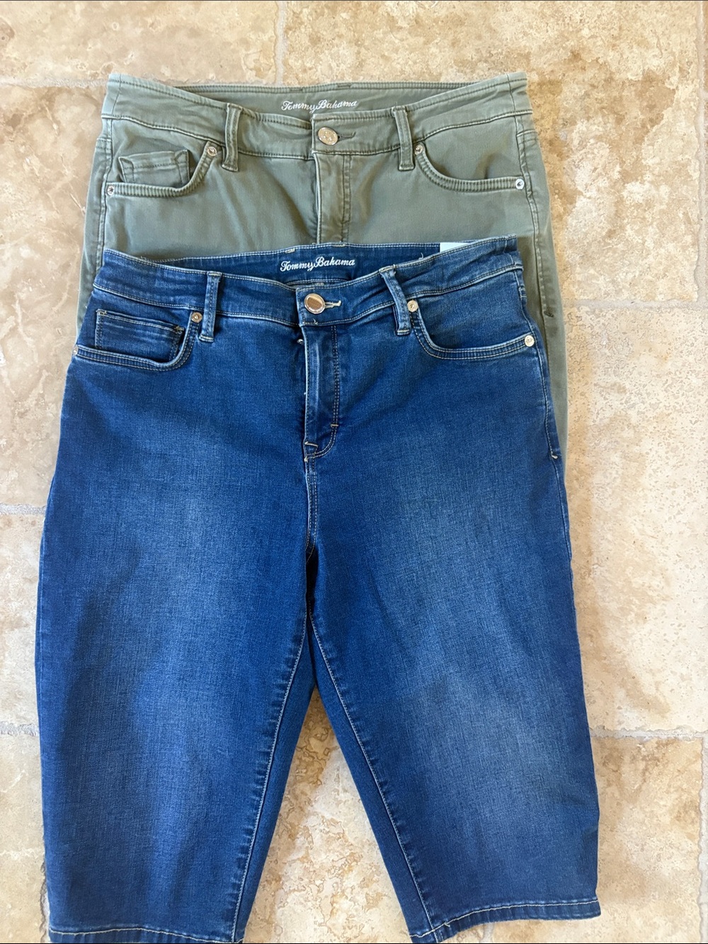 Two Pair Tommy Bahama Boracay Shorts - Denim Blue & Olive Green